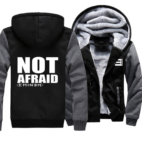 Image of Eminem Jackets - Solid Color Eminem Not Afraid Icon Super Cool Fleece Jacket