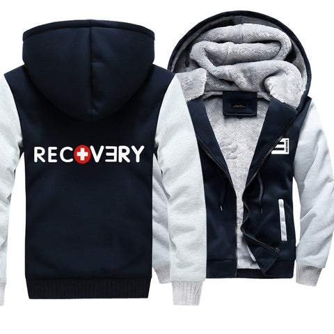 Image of Eminem Jackets - Solid Color Eminem Recovery Super Cool Fleece Jacket