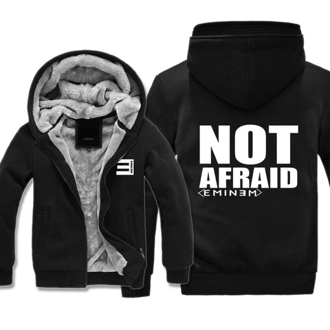 Image of Eminem Jackets - Solid Color Eminem Not Afraid Icon Super Cool Fleece Jacket