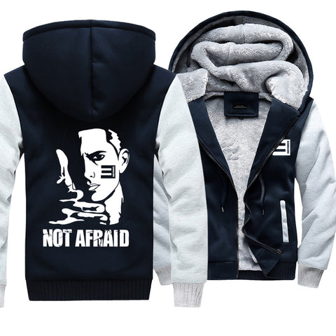 Image of Eminem Jackets - Solid Color Eminem Not Afraid Super Cool Fleece Jacket