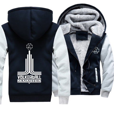 Image of Rammstein  Jackets - Solid Color Rammstein Volkerball Series Icon Super Cool Fleece Jacket