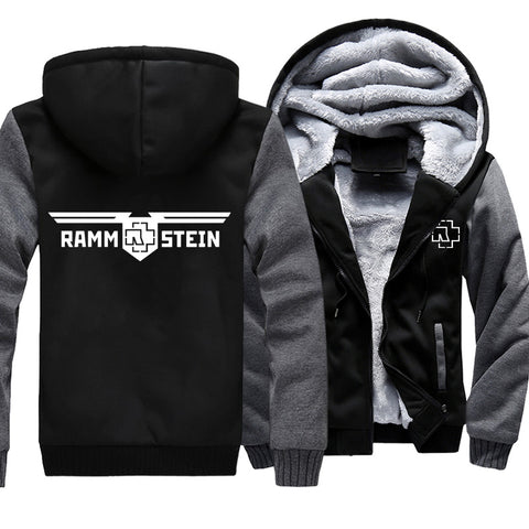 Image of Rammstein  Jackets - Solid Color Rammstein Series Icon Fleece Jacket