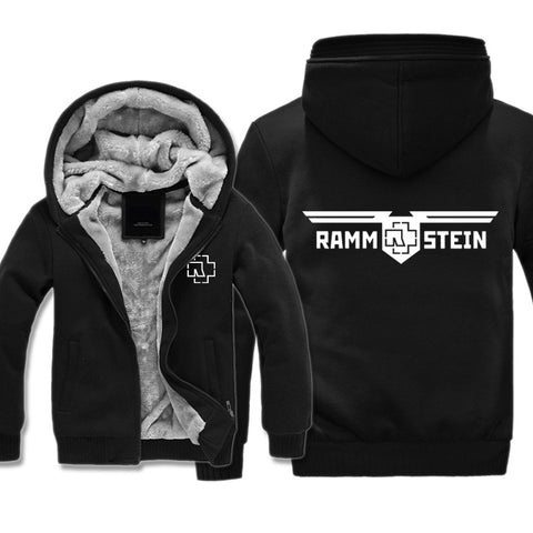 Image of Rammstein  Jackets - Solid Color Rammstein Series Icon Fleece Jacket