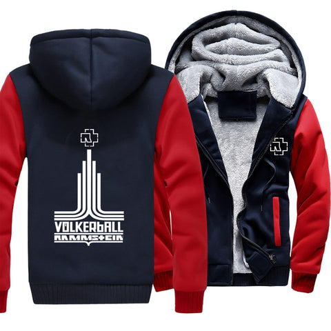 Image of Rammstein  Jackets - Solid Color Rammstein Volkerball Series Icon Super Cool Fleece Jacket