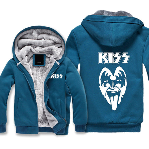 Image of Kiss Jackets - Solid Color Kiss Series Sign Super Cool Fleece Jacket