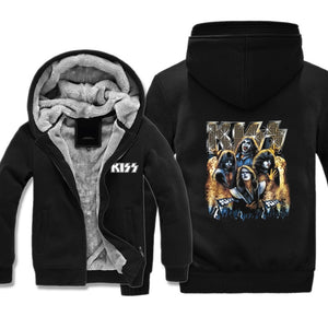 Kiss Jackets - Solid Color Kiss Series The Players Combination Super Cool Fleece Jacket