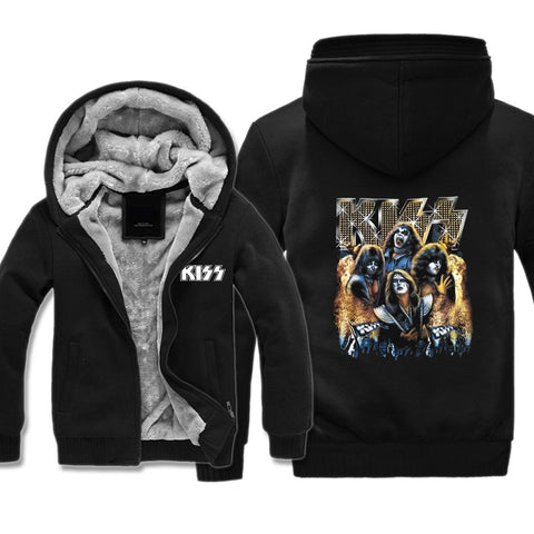 Image of Kiss Jackets - Solid Color Kiss Series The Players Combination Super Cool Fleece Jacket