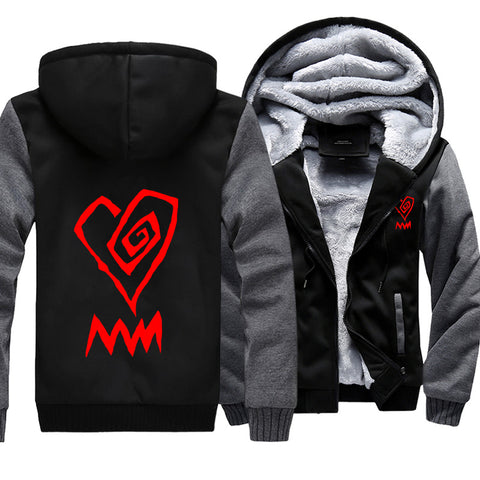 Image of Marilyn Manson Jackets - Solid Color Marilyn Manson Rock Band Red Icon Super Cool Fleece Jacket