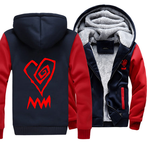 Image of Marilyn Manson Jackets - Solid Color Marilyn Manson Rock Band Red Icon Super Cool Fleece Jacket