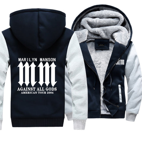 Image of Marilyn Manson Jackets - Solid Color Marilyn Manson Icon Fleece Jacket