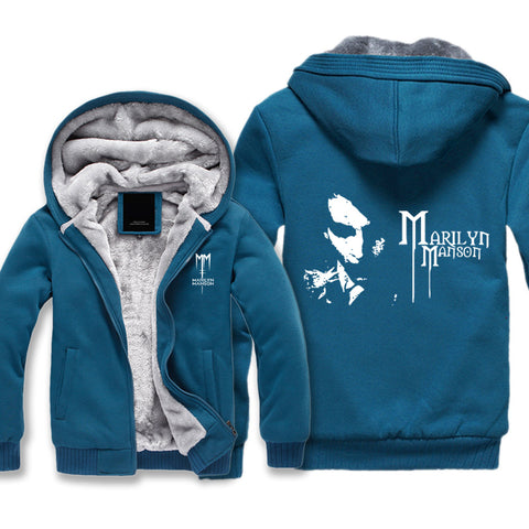 Image of Marilyn Manson Jackets - Solid Color Marilyn Manson Fleece Jacket