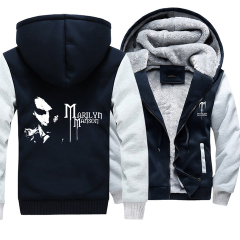 Image of Marilyn Manson Jackets - Solid Color Marilyn Manson Fleece Jacket