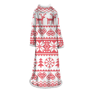 3D Digital Printed Blanket With Sleeves-Christmas Series Blanket Robe