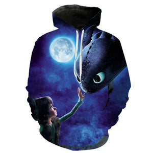 How To Train Your Dragon The Hidden World 3D Print Hoodies Sweatshirt Pullover