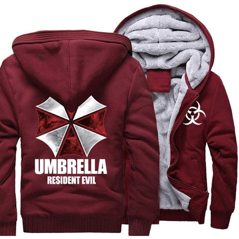 Image of Resident Evil Jackets - Solid Color Resident Evil Series Logo Icon Super Cool Fleece Jacket