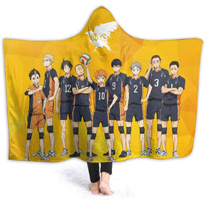 Anime Haikyuu Hinatashoyo Soft Blankets - Flannel Hooded Blankets