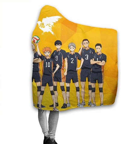 Image of Anime Haikyuu Hinatashoyo Soft Blankets - Flannel Hooded Blankets