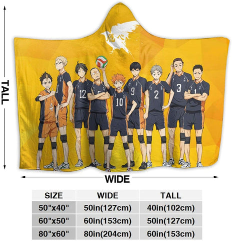 Image of Anime Haikyuu Hinatashoyo Soft Blankets - Flannel Hooded Blankets