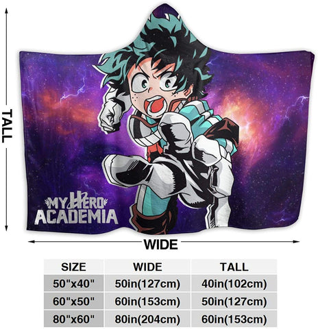 Image of Anime My Hero Academia Blanket - Hooded Blanket