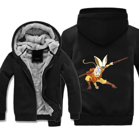 Image of Avatar the Last Airbender Aang and Momo Jacket - Zip Up Fleece Jacket
