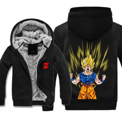 Image of Dragon Ball Z  Jackets -  Super Saiyan Goku Fleece Jacket