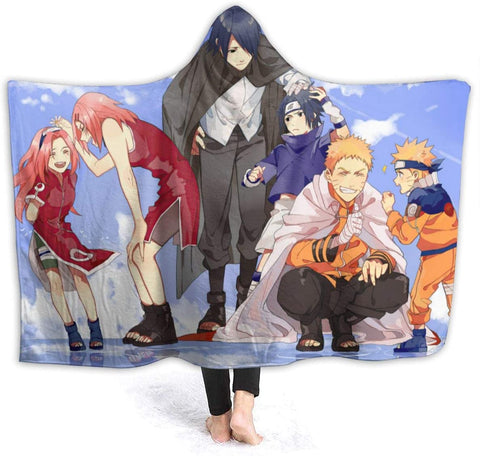 Image of Anime Naruto Hooded Blanket - Flannel Soft Warm Blanket