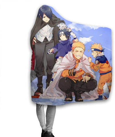 Image of Anime Naruto Hooded Blanket - Flannel Soft Warm Blanket