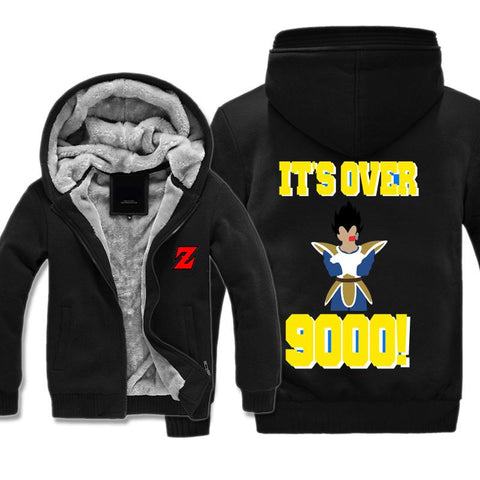 Image of Dragon Ball Z Jackets - Vegeta It's Over 9000 Fleece Jacket