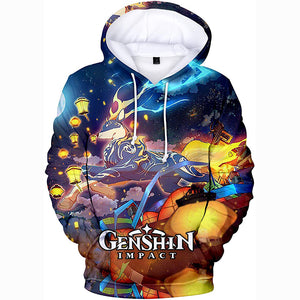 Genshin Impact Hoodies - 3D Game Pullover Hoodie