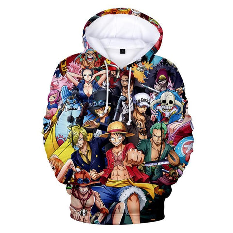 Image of One Piece 3D Fashion Classic Hoodie - Anime Sweatshirts Hoody Top