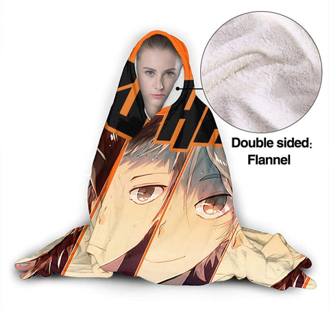 Image of Microhair Fleece Throws Blanket - Anime Haikyuu!! Poster Wrinkle Resistant Blanket