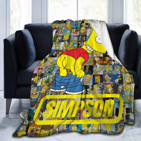 Image of Fleece Blanket - Simpson 3D Printing Throw Blanket