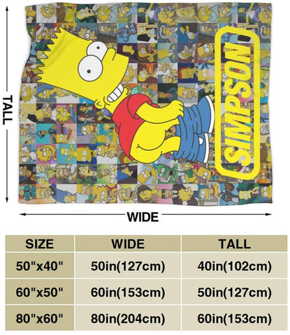 Image of Fleece Blanket - Simpson 3D Printing Throw Blanket