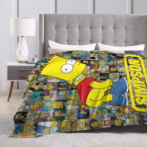 Image of Fleece Blanket - Simpson 3D Printing Throw Blanket