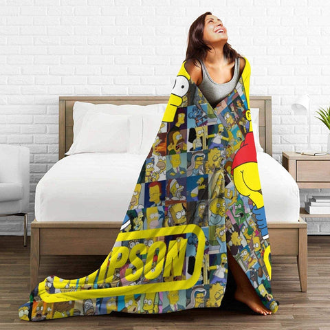 Image of Fleece Blanket - Simpson 3D Printing Throw Blanket