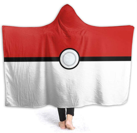 Image of Pokemon Anti-Pilling Hooded Blankets - Anime Fleece Throw Blankets Cloak