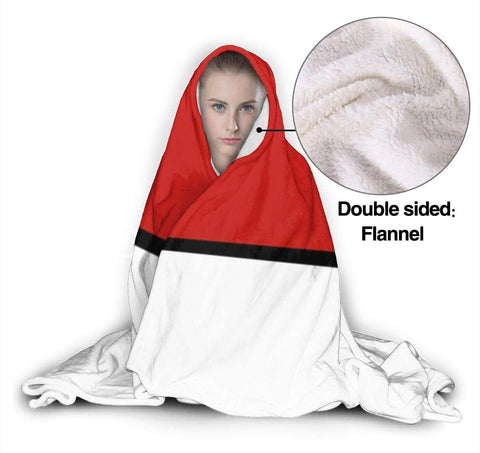 Image of Pokemon Anti-Pilling Hooded Blankets - Anime Fleece Throw Blankets Cloak