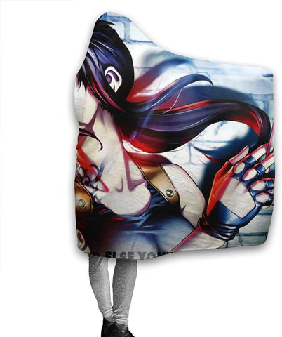 Image of Black Lagoon Flannel Hooded Blanket - Anime Warm Blanket