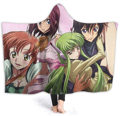 Image of Anime Code Geass Fleece Flannel Wearable Super Soft Hooded Blanket