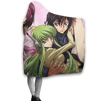 Anime Code Geass Fleece Flannel Wearable Super Soft Hooded Blanket