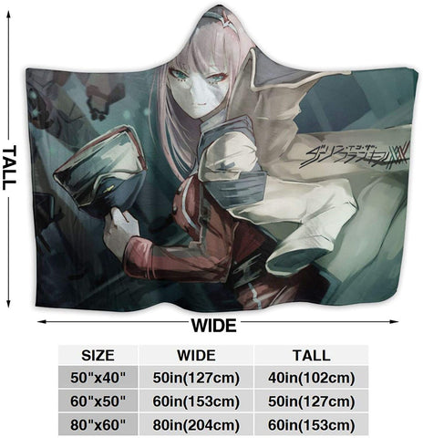 Image of Anime Darling in the Franxx Hooded Blanket