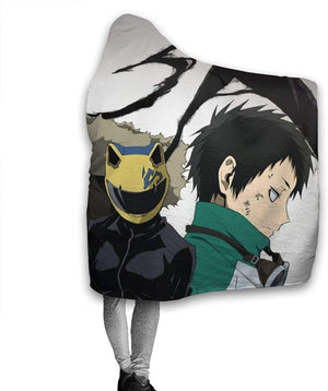 Anime Durarara!! Fleece Flannel Hooded Travel Blankets