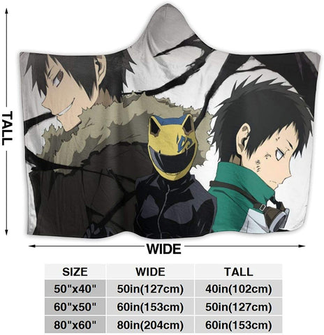 Image of Anime Durarara!! Fleece Flannel Hooded Travel Blankets