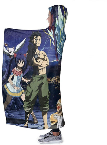 Image of Anime Fairy Tail Hooded Blankets - Fleece Flannel Blankets