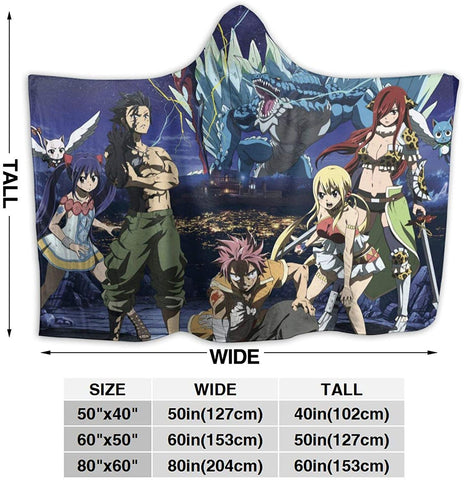 Image of Anime Fairy Tail Hooded Blankets - Fleece Flannel Blankets