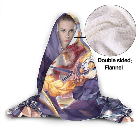 Image of Anime Fate Stay Night Fleece Flannel Hooded Blanket