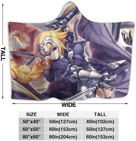 Image of Anime Fate Stay Night Fleece Flannel Hooded Blanket