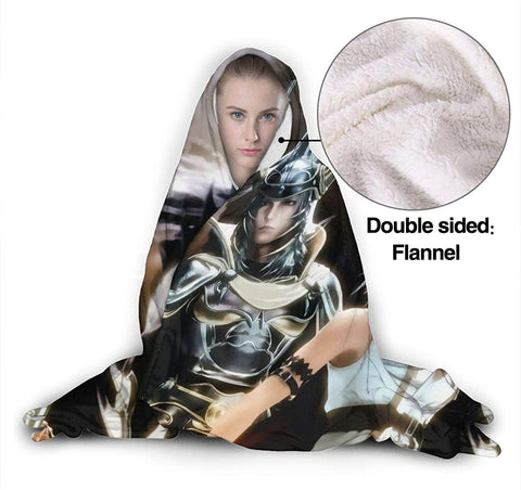 Image of Final Fantasy Fleece Blanket - Game Printed Flannel Hooded Blanket