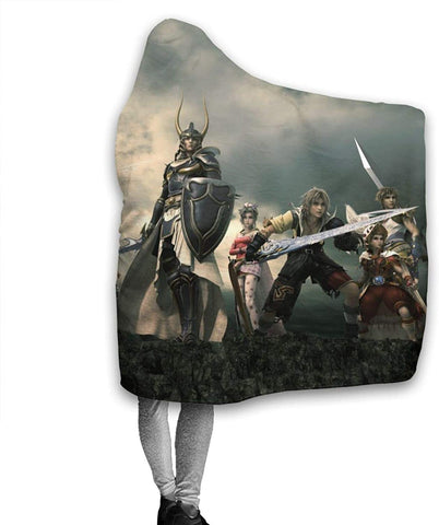 Image of Final Fantasy Hooded Blankets - Anime Fleece Flannel Blankets