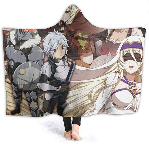 Image of Anime Goblin Slayer Fleece Flannel Hooded Blanket